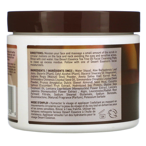 Desert Essence, Gentle Facial Scrub with Jojoba Oil and Almond Meal, 4 fl oz (120 ml) - HealthCentralUSA