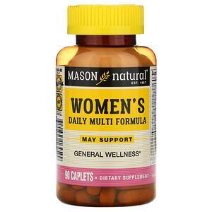 Mason Natural, Women's Daily Multi Formula, 90 Caplets - HealthCentralUSA