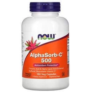 Now Foods, AlphaSorb-C 500, 180 Veg Capsules - HealthCentralUSA