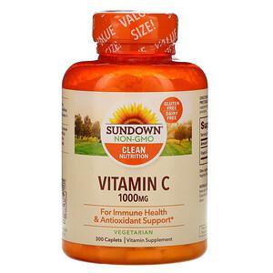 Sundown Naturals, Vitamin C, 1,000 mg, 300 Caplets - HealthCentralUSA