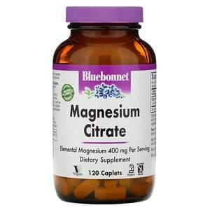 Bluebonnet Nutrition, Magnesium Citrate, 400 mg, 120 Caplets - HealthCentralUSA
