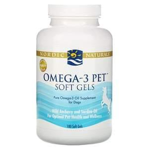 Nordic Naturals, Omega-3 Pet, Soft Gels, for Dogs, 180 Soft Gels - HealthCentralUSA