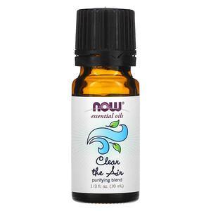 Now Foods, Essential Oils, Clear the Air, Purifying Blend, 1/3 fl oz (10 ml) - HealthCentralUSA