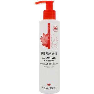 Derma E, Anti-Wrinkle Cleanser, Vitamin A Glycolic Acid, 6 fl oz (175 ml) - HealthCentralUSA