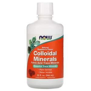 Now Foods, Colloidal Minerals, Natural Raspberry Flavor, 32 fl oz (946 ml) - HealthCentralUSA