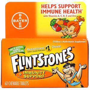 Flintstones, Children's Multivitamin Supplement + Immunity Support, Fruit, 60 Chewable Tablets - HealthCentralUSA