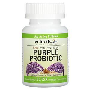 Eclectic Institute, Raw Fresh Freeze-Dried, Purple Probiotic, 300 mg, 90 Caps - HealthCentralUSA
