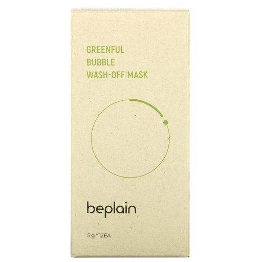 Beplain, Greenful Bubble Wash-Off Beauty Mask, 12 Pack, 5 g Each - HealthCentralUSA