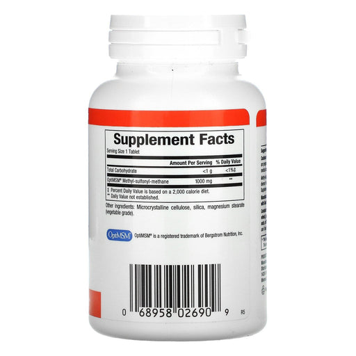 Natural Factors, MSM, 1,000 mg, 90 Tablets - HealthCentralUSA