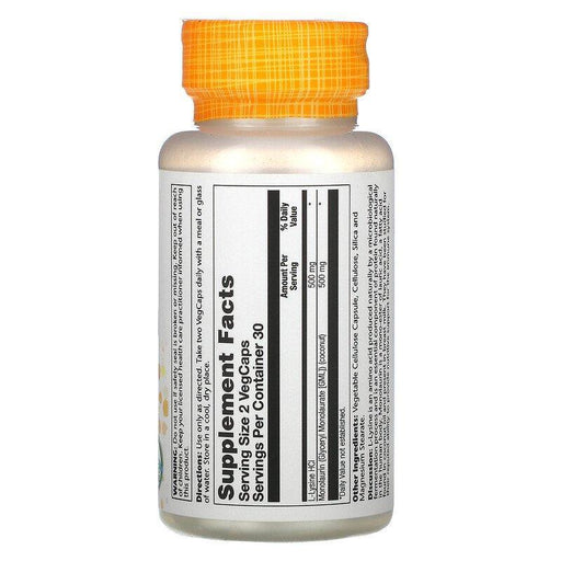 Solaray, L-Lysine Monolaurin 1:1 Ratio, 60 VegCaps - HealthCentralUSA