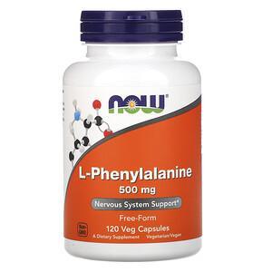 Now Foods, L-Phenylalanine, 500 mg, 120 Veg Capsules - HealthCentralUSA