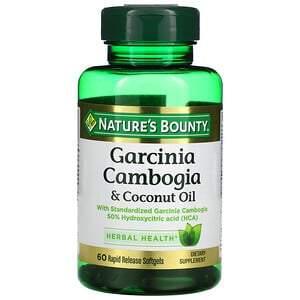 Nature's Bounty, Garcinia Cambogia & Coconut Oil, 60 Rapid Release Softgels - HealthCentralUSA