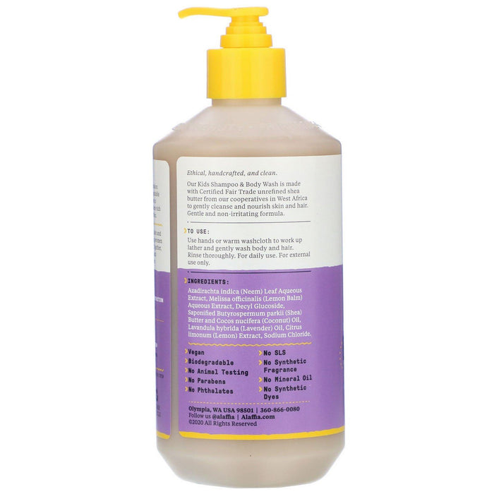 Alaffia, Kids Shampoo & Body Wash, Lemon Lavender, 16 fl oz (476 ml) - HealthCentralUSA
