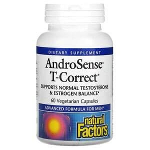 Natural Factors, AndroSense T-Correct, 60 Vegetarian Capsules - HealthCentralUSA