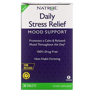 Natrol, Daily Stress Relief, Time Release, 30 Tablets - HealthCentralUSA