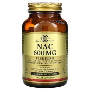 Solgar, NAC, 600 mg, 120 Vegetable Capsules - HealthCentralUSA