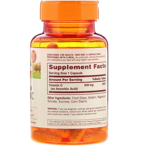 Sundown Naturals, Vitamin C, Timed Release, 500 mg, 90 Capsules - HealthCentralUSA