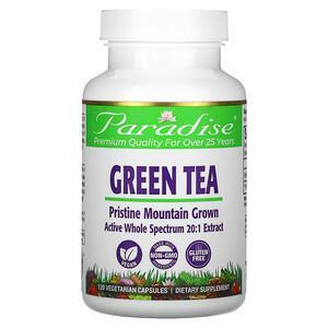 Paradise Herbs, Green Tea, 120 Vegetarian Capsules - HealthCentralUSA
