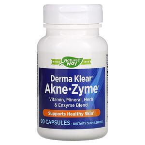 Enzymatic Therapy, Derma Klear Akne-Zyme, 90 Capsules - HealthCentralUSA