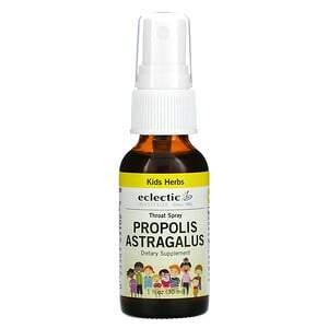 Eclectic Institute, Kids Herbs, Propolis Astragalus, Throat Spray, 1 fl oz (30 ml) - HealthCentralUSA