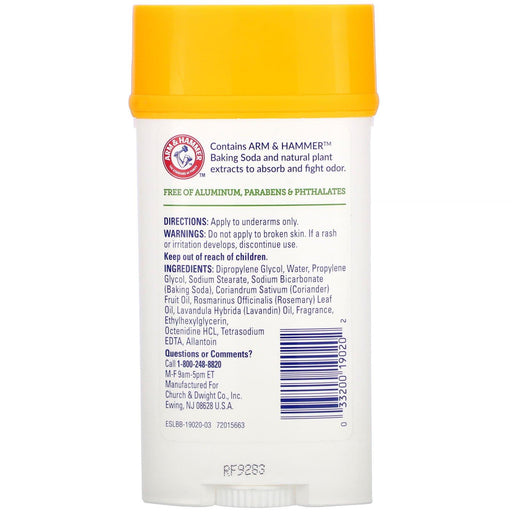 Arm & Hammer, Essentials with Natural Deodorizers, Deodorant, Fresh Rosemary Lavender, 2.5 oz (71 g) - HealthCentralUSA