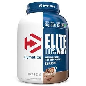 Dymatize Nutrition, Elite 100% Whey Protein Powder, Cafe Mocha, 5 lbs (2.27 kg) - HealthCentralUSA
