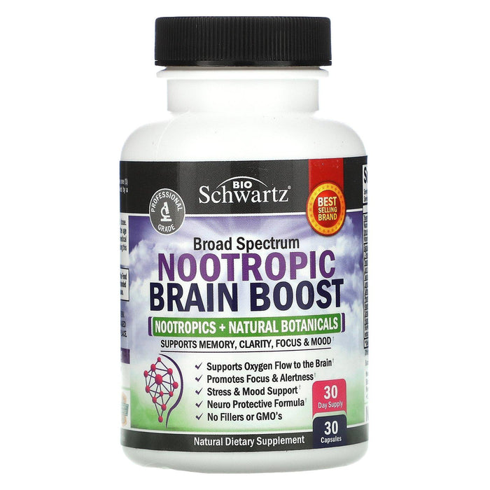 BioSchwartz, Nootropic Brain Boost, 30 Capsules - HealthCentralUSA