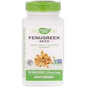 Nature's Way, Fenugreek Seed, 1,220 mg, 180 Vegan Capsules - HealthCentralUSA