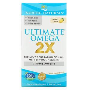Nordic Naturals, Ultimate Omega 2X, Lemon, 60 Softgels - HealthCentralUSA