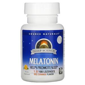 Source Naturals, Melatonin, Orange, 1.0 mg, 100 Lozenges - HealthCentralUSA
