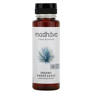 Madhava Natural Sweeteners, Organic Amber Raw Blue Agave, 11.75 oz (333 g) - HealthCentralUSA