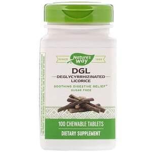 Nature's Way, DGL, Deglycyrrhizinated Licorice, 100 Chewable Tablets - HealthCentralUSA