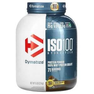Dymatize Nutrition, ISO100 Hydrolyzed, 100% Whey Protein Isolate, Gourmet Chocolate, 5 lb (2.3 kg) - HealthCentralUSA