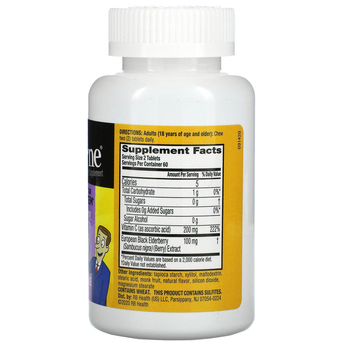AirBorne, Immune Support Supplement, Elderberry, 120 Chewable Tablets - HealthCentralUSA