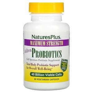 Nature's Plus, Ultra Probiotics, Maximum Strength, 40 Billion, 60 Vegetarian Capsules - HealthCentralUSA