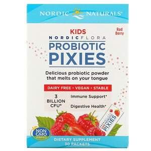 Nordic Naturals, Nordic Flora Kids, Probiotic Pixies, Rad Berry, 3 Billion CFU, 30 Packets - HealthCentralUSA