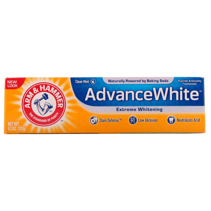 Arm & Hammer, Advance White, Extreme Whitening Toothpaste, Clean Mint, 4.3 oz (121 g) - HealthCentralUSA