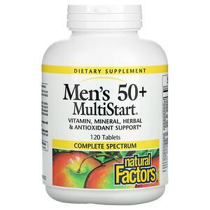Natural Factors, Men's 50+ MultiStart, 120 Tablets - HealthCentralUSA
