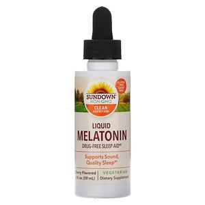 Sundown Naturals, Liquid Melatonin, Cherry Flavored, 2 fl oz (59 ml) - HealthCentralUSA