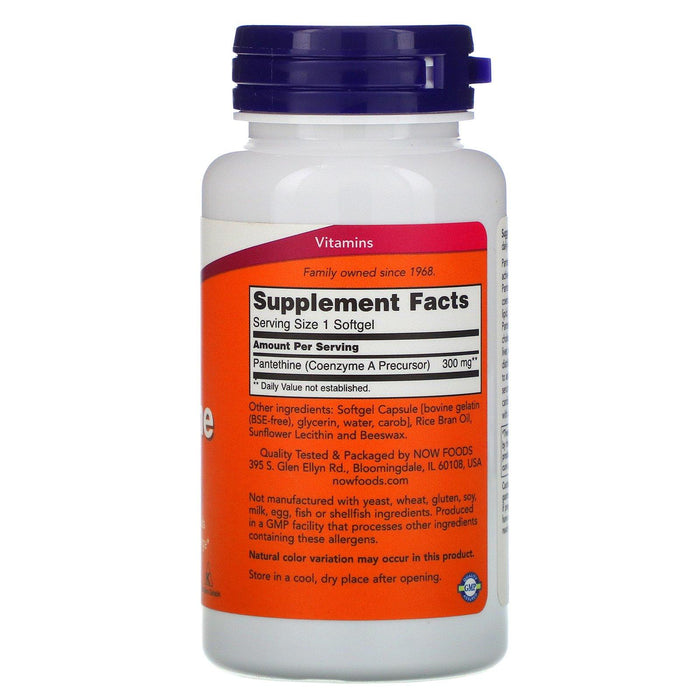 Now Foods, Pantethine, 300 mg, 60 Softgels - HealthCentralUSA