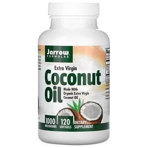 Jarrow Formulas, Coconut Oil, Extra Virgin, 1,000 mg, 120 Softgels - HealthCentralUSA