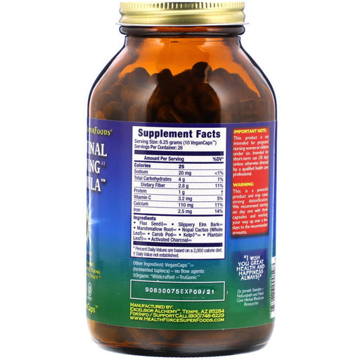 HealthForce Superfoods, Intestinal Drawing Formula, 260 Vegan Caps - HealthCentralUSA