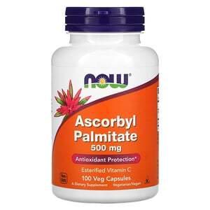Now Foods, Ascorbyl Palmitate, 500 mg, 100 Veg Capsules - HealthCentralUSA