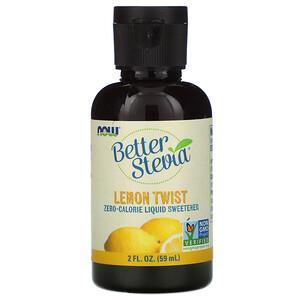 Now Foods, Better Stevia, Zero-Calorie Liquid Sweetener, Lemon Twist, 2 fl oz (59 ml) - HealthCentralUSA