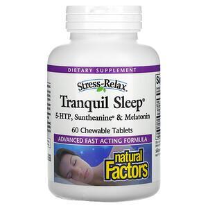 Natural Factors, Stress-Relax, Tranquil Sleep, 60 Chewable Tablets - HealthCentralUSA