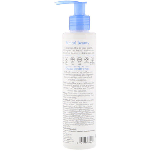 Derma E, Hydrating Gentle Cleanser, Hyaluronic Acid, 6 fl oz (175 ml) - HealthCentralUSA