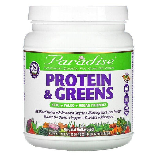Paradise Herbs, Protein & Greens, Original Unflavored, 16 oz (454 g) - HealthCentralUSA