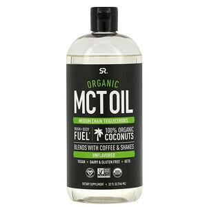 Sports Research, Organic MCT Oil, Unflavored, 32 fl oz (946 ml) - HealthCentralUSA