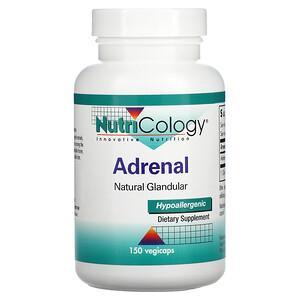 Nutricology, Adrenal, Natural Glandular, 150 Vegicaps - HealthCentralUSA