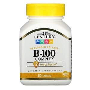 21st Century, B-100 Complex, Prolonged Release, 60 Tablets - HealthCentralUSA